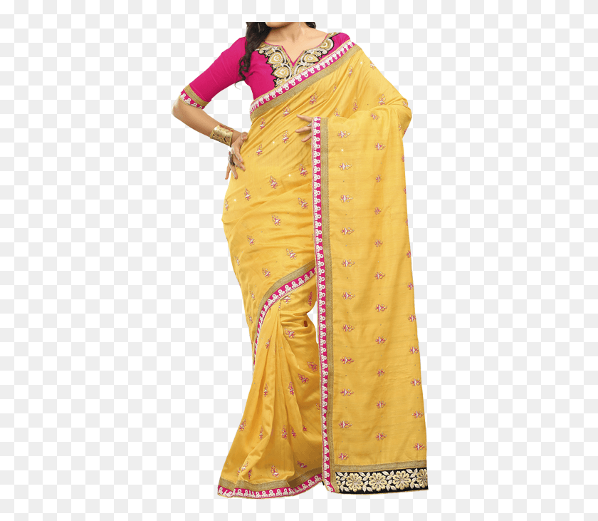 364x671 Surat Silk Beautiful Heavy Embroidery Sarees Silk, Clothing, Apparel, Sari HD PNG Download
