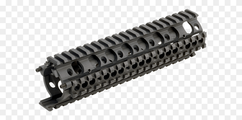 595x356 Surefire Picatin 513908be1f9e5 Free Float Handguard Front Sight Cut Out, Weapon, Weaponry, Gun HD PNG Download