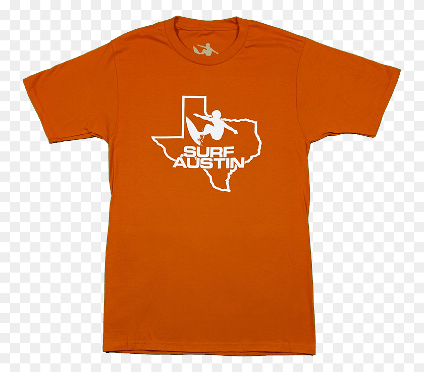 751x677 Descargar Png Surf Austin Texas Shirt Naranja Surf Texas Camisetas, Ropa, Vestimenta, Camiseta Hd Png