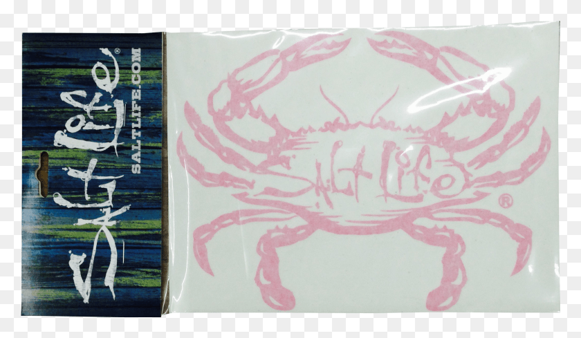 Surf Sticker With Pink Crab And Salt Life Logo Salt Life, Bird, Animal ...
