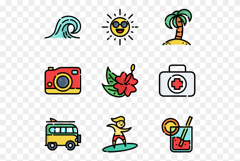 529x505 Surf Surfing Icon, Symbol, Bus, Vehicle HD PNG Download