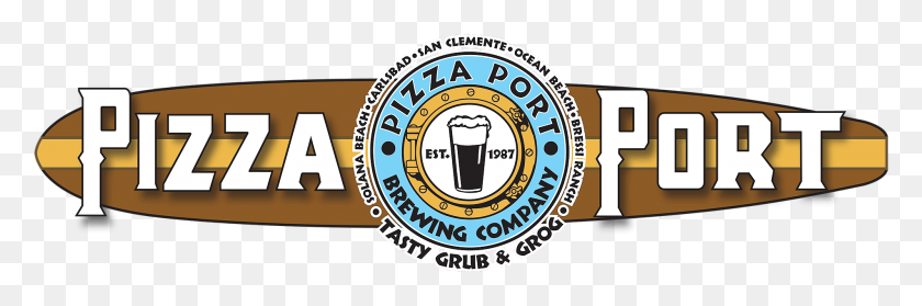 1903x535 Surfboard Logo Pizza Port, Beer, Alcohol, Beverage HD PNG Download