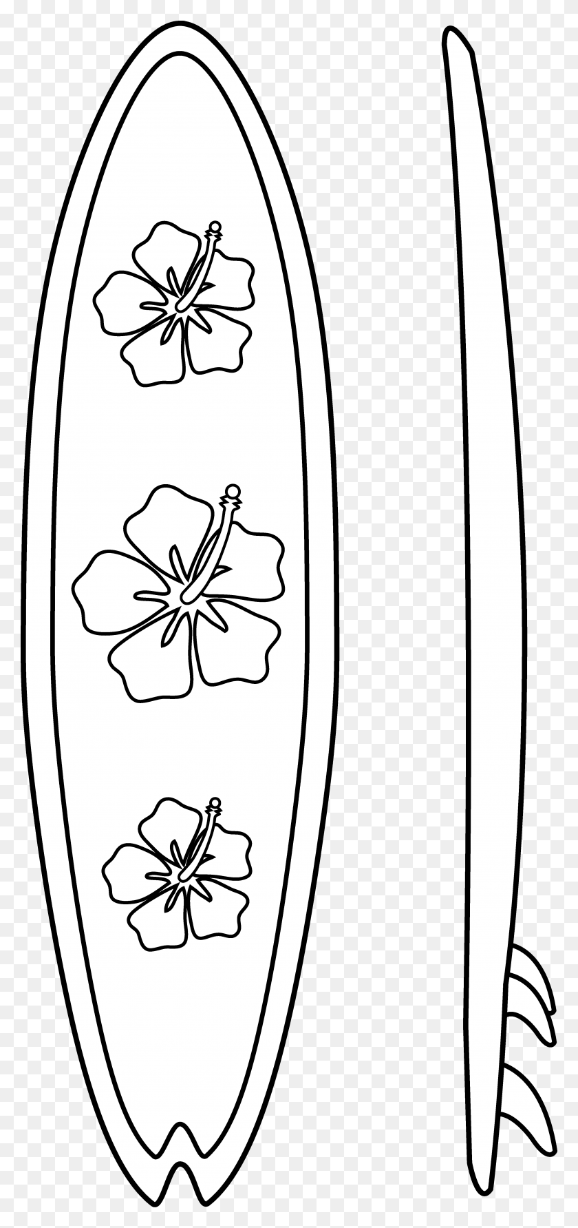 3372x7452 Surfboards Outline Surfboard Coloring Pages, Outdoors, Nature, Water HD PNG Download