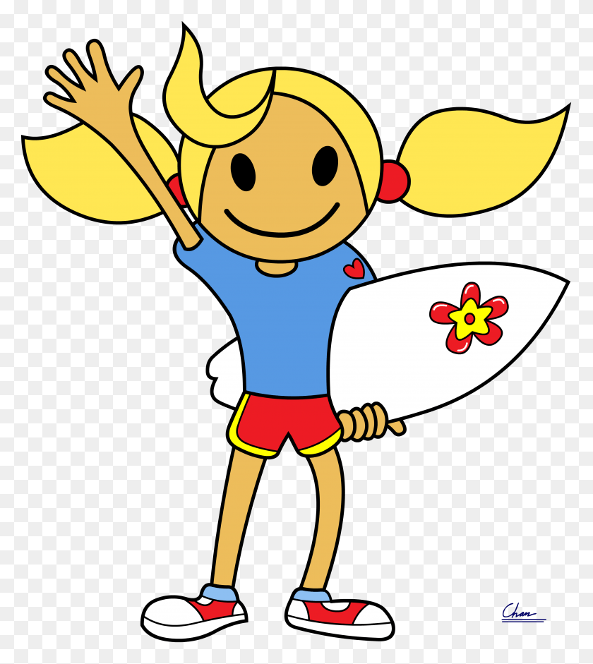 3539x4000 Surfer Girl From Summerland By Digbio Surfer Girl Logo, Graphics HD PNG Download