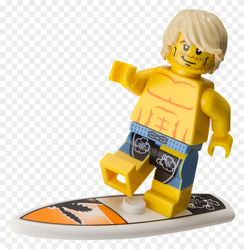 1043x1071 Descargar Png Surfing Lego Packs Minifigures, Toy, Figurine, Transporte Hd Png