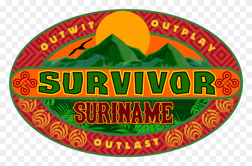 3001x1902 Descargar Png Surinam Fanmade Logofanmadeforeign Survivor Survivor Season, Label, Text, Plant Hd Png