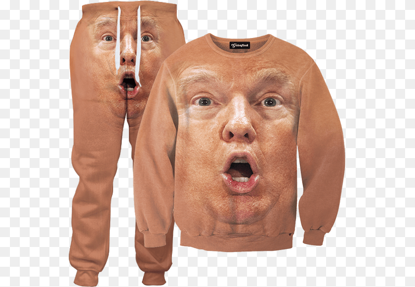 Surprised Kid Cut Out Trump Faces, Sweatshirt, Sweater, Knitwear, Hoodie Transparent PNG