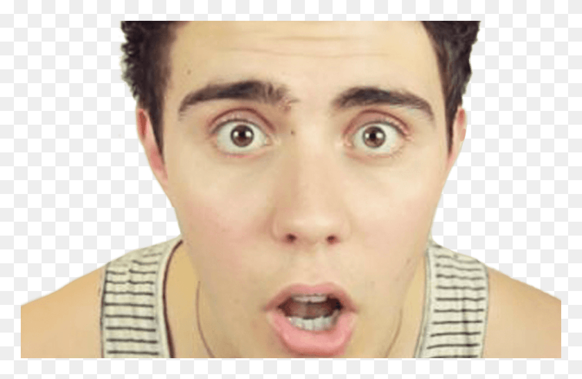 1368x855 Surprised Male Face Clip Art Hot Trending Now Stickpng Alfie Deyes Eyes, Jaw, Person, Human HD PNG Download