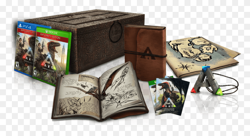 798x407 Survival Evolved Leaves Early Access Gets A Retail Ark Survival Evolved Collector39s Edition Xbox One, Book, Person, Human HD PNG Download