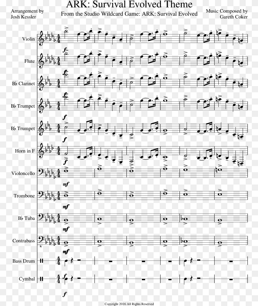 773x995 Survival Evolved Theme Sheet Music Composed By Music Music, Gray PNG