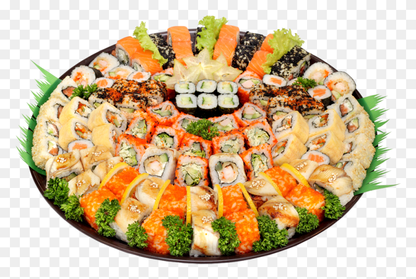 992x641 Sushi, Platter, Dish, Meal HD PNG Download