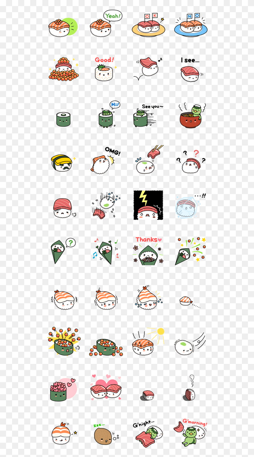 534x1447 Sushi Emojisushi Sushi Sticker Pack Telegram, Logo, Symbol, Trademark HD PNG Download