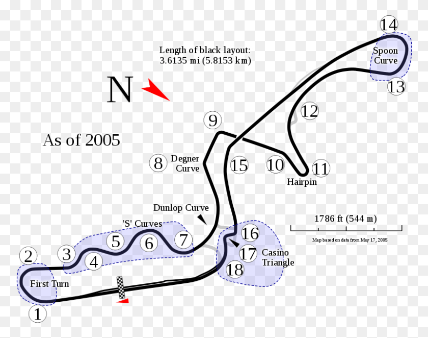 800x618 Suzuka Map From Wikipedia Circuit Formule 1 Suzuka, Spoke, Machine, Wheel HD PNG Download