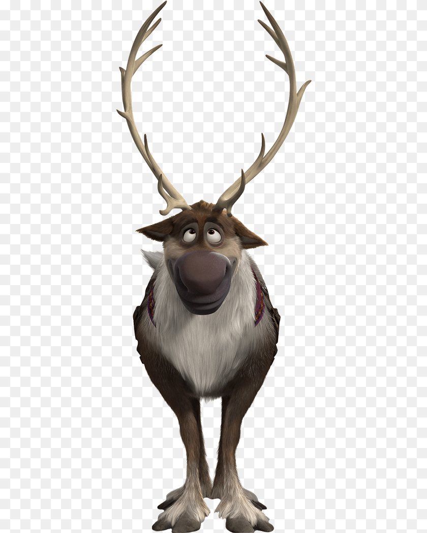 386x1047 Sven Cliparts Sven Frozen, Animal, Deer, Elk, Mammal Sticker PNG