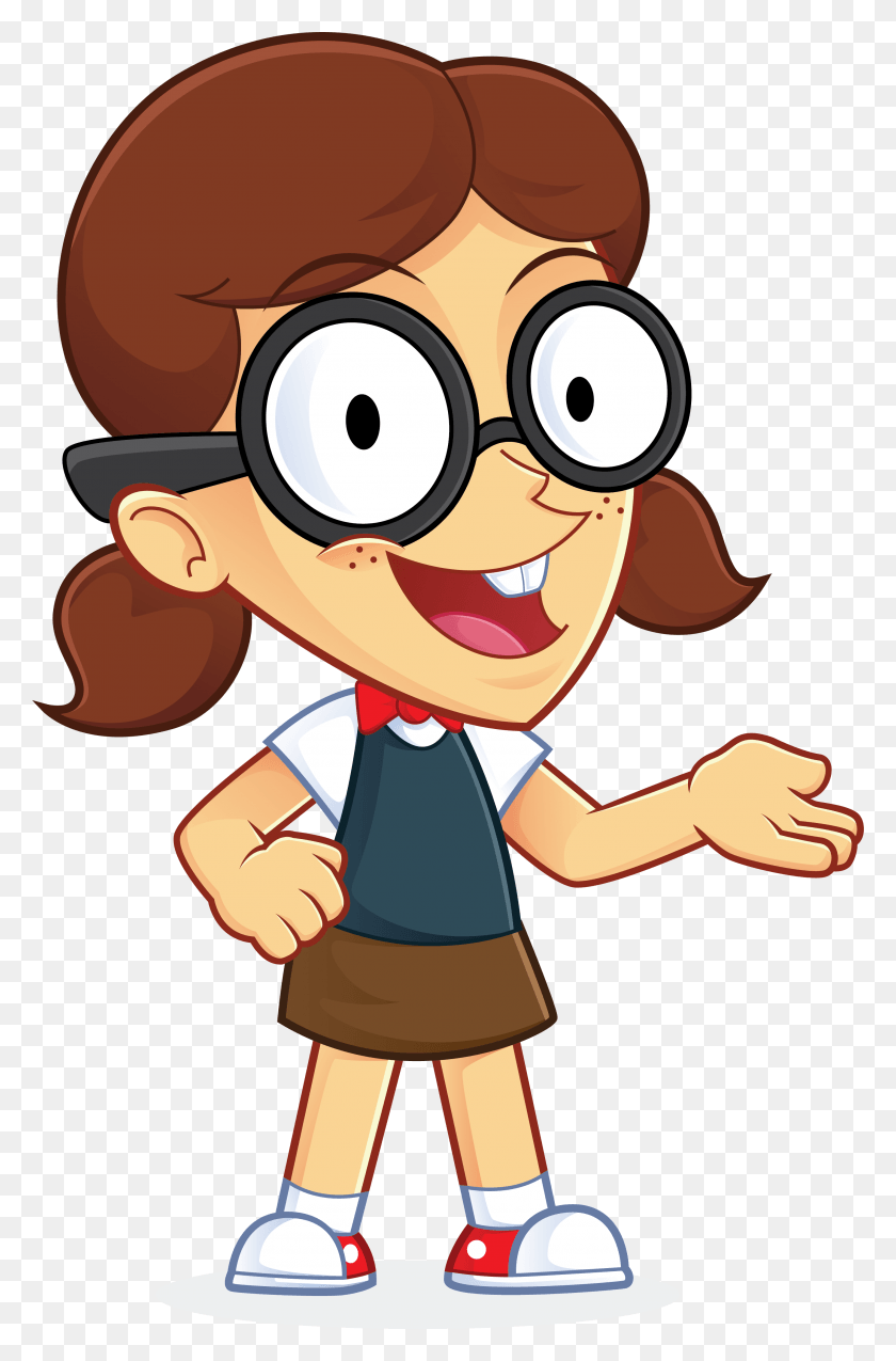 2846x4434 Svg Black And Geek Girl Cartoon, Magnifying, Goggles, Accessories HD PNG Download
