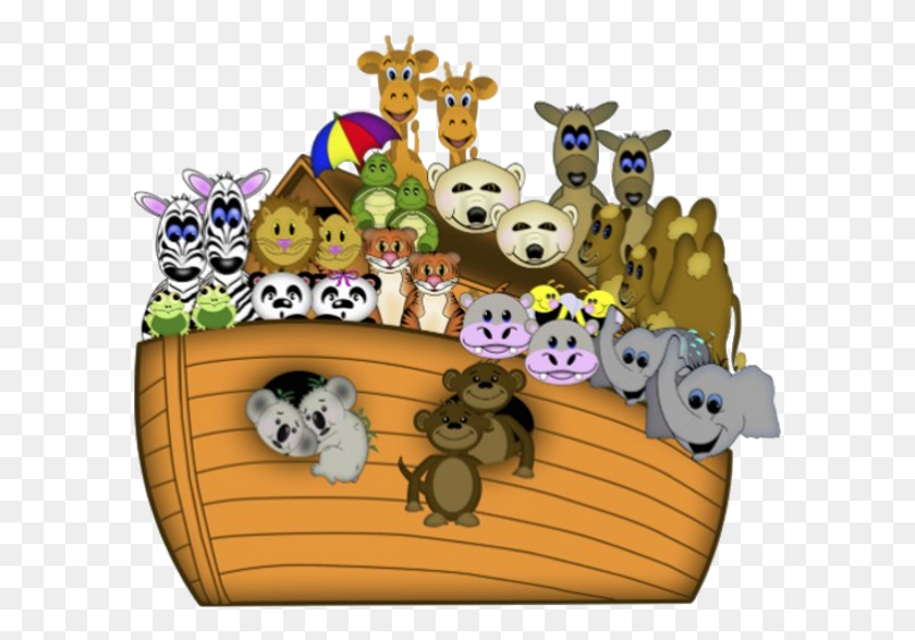 595x528 Svg Black And White Funny Noah Ark Clipart Noah39s Ark Animal Clipart, Birthday Cake, Cake, Dessert HD PNG Download