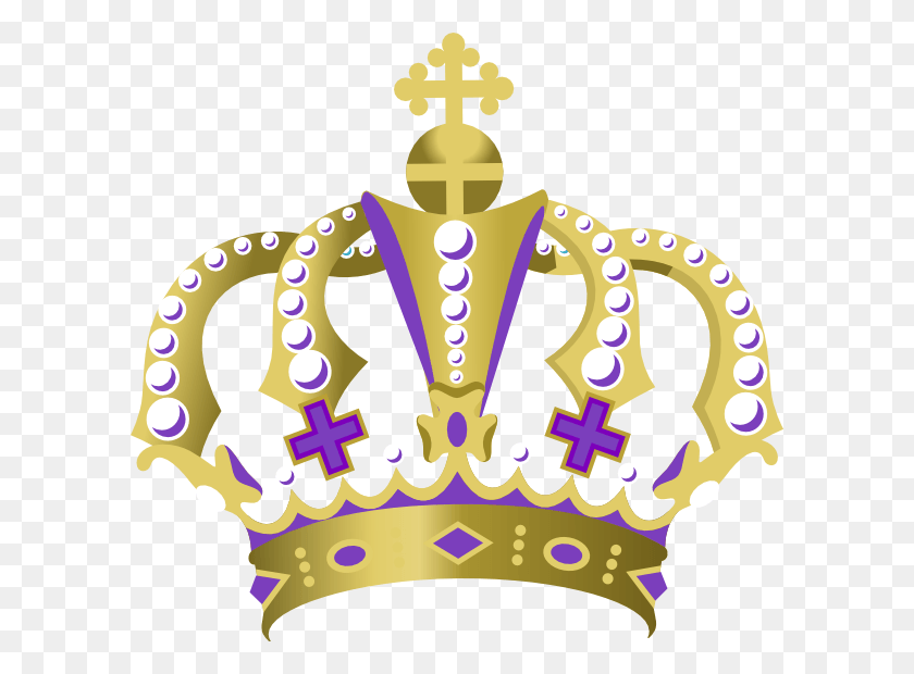 600x560 Svg Black And White Purple King Clip Art At Gold And Purple Crown, Accessories, Accessory, Jewelry HD PNG Download