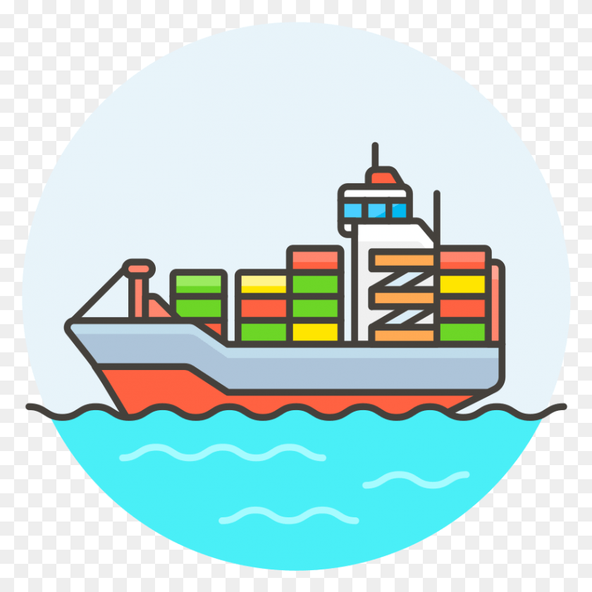 821x821 Svg Container Ship, Label, Text, Vehicle HD PNG Download