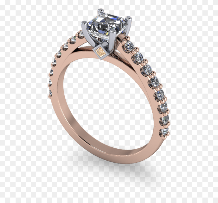 476x721 Svg Custom Rings Durham Kt Ascher Cut Diamond Обручальное Кольцо, Кольцо, Ювелирные Изделия, Аксессуары Hd Png Скачать