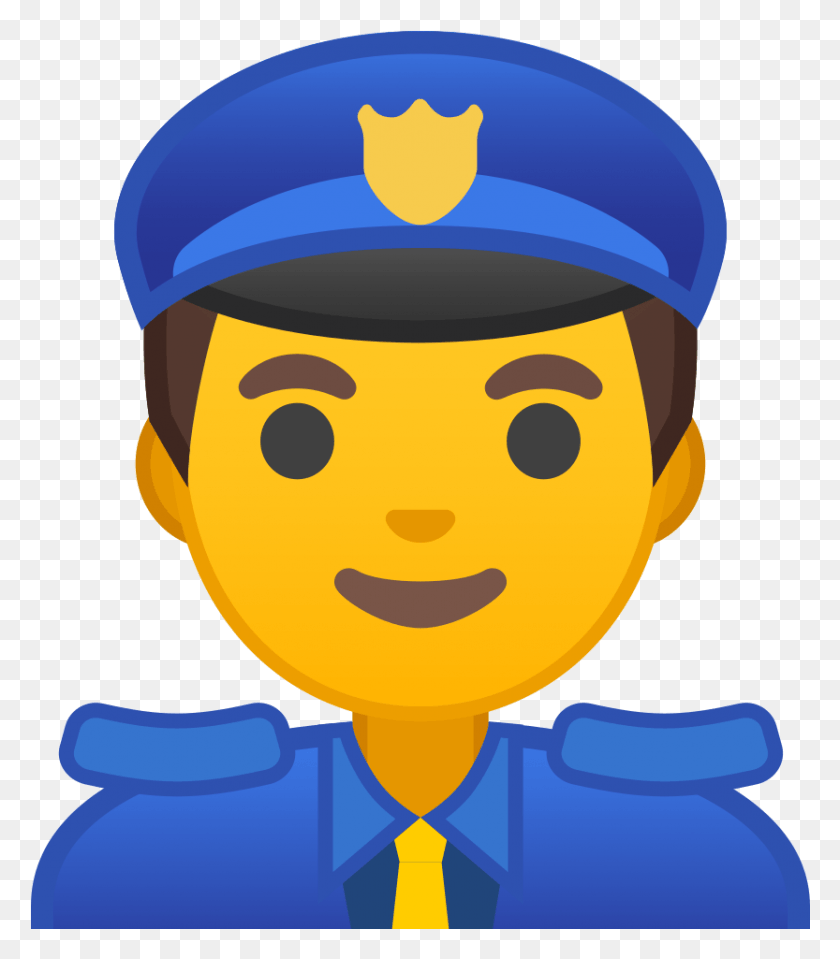 833x961 Svg Emoji Policia, Logo, Symbol, Trademark HD PNG Download