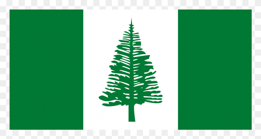 991x496 Svg Flag Of Norfolk Island, Plant, Christmas Tree, Tree HD PNG Download