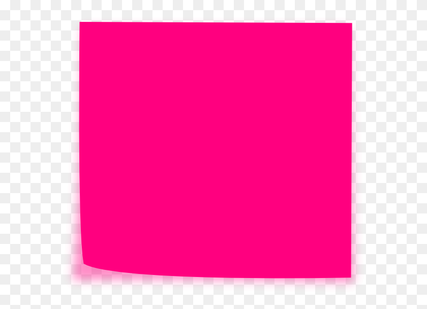 599x548 Svg Free Clip Art At Clker Com Vector Online Hot Pink Sticky Note, Label, Text, Symbol HD PNG Download