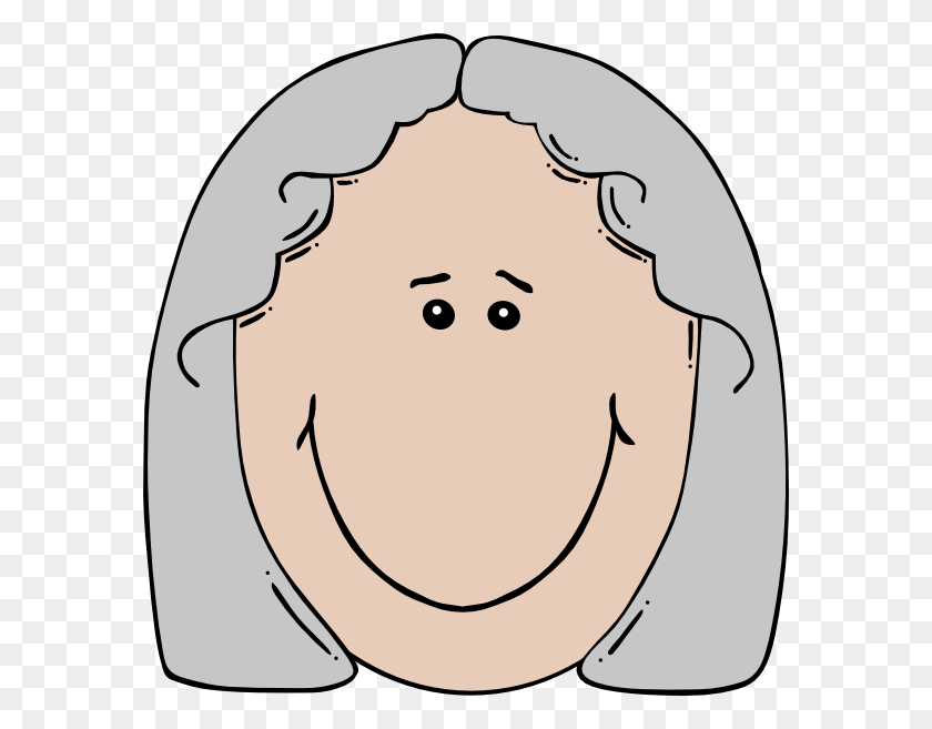 582x597 Svg Free Grandma Face Clipart Old Lady Face Clipart, Food, Egg, Face HD PNG Download