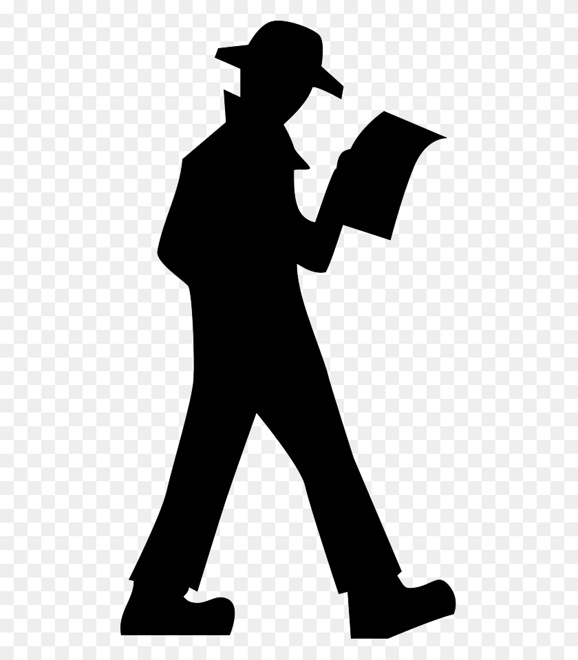 489x900 Svg Free Stock Person Walking Clipart Secret Agent Clipart Silhouette, Gray, World Of Warcraft HD PNG Download
