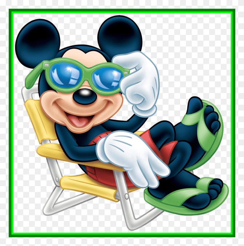 908x915 Svg Free Unbelievable Mickey Mouse With Sunglasses Happy Weekend Mickey Mouse, Furniture, Toy, Chair HD PNG Download