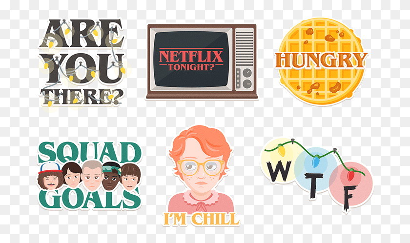 700x438 Svg Freeuse Google Allo Is Getting A Sticker Stranger Things Stickers Telegram, Person, Human, Text HD PNG Download