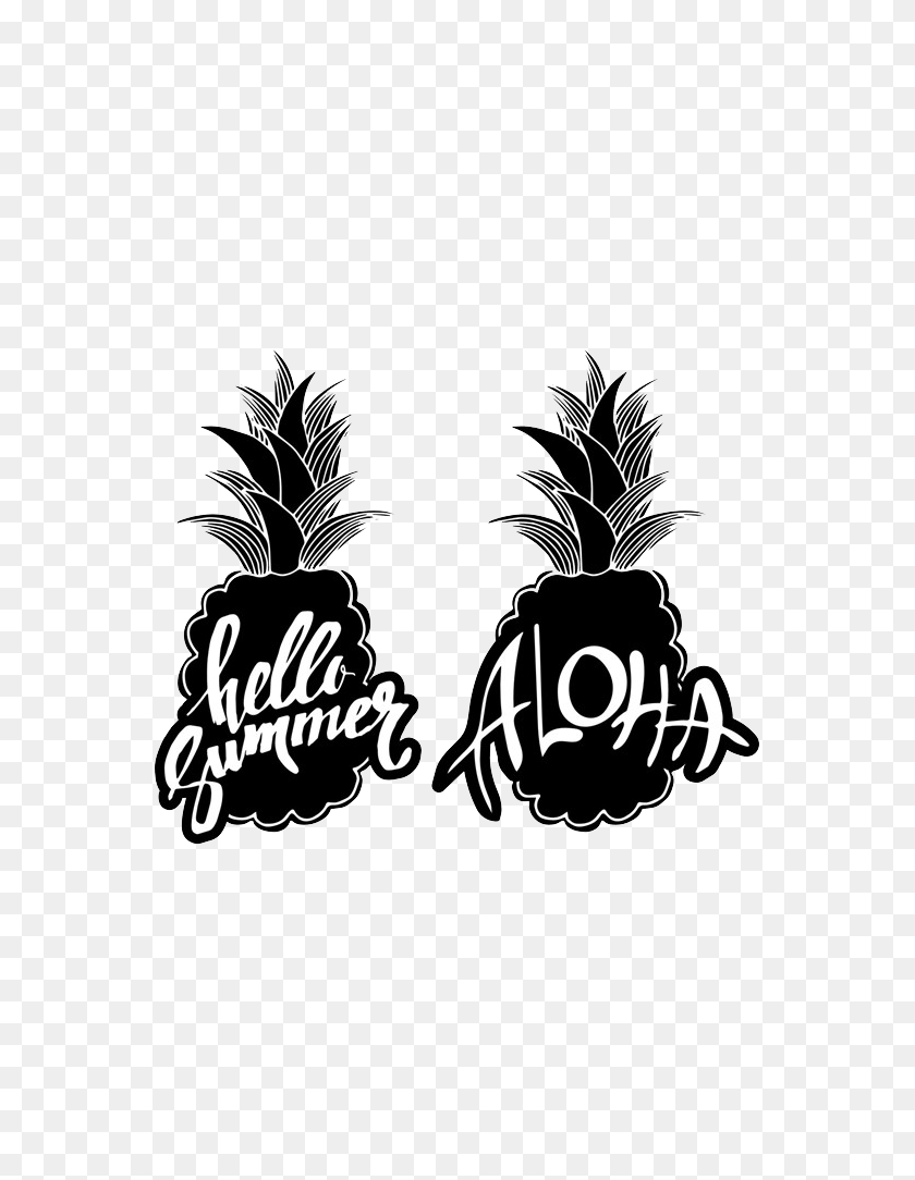 725x1024 Svg Freeuse Pinapple Vector Silhouette Preto Branco Abacaxi, Plant, Pineapple, Fruit HD PNG Download