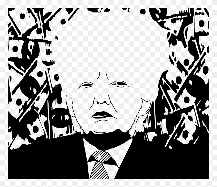 2400x2042 Svg Freeuse Stock Caricature Big Image Donald Trump, Gray, World Of Warcraft HD PNG Download