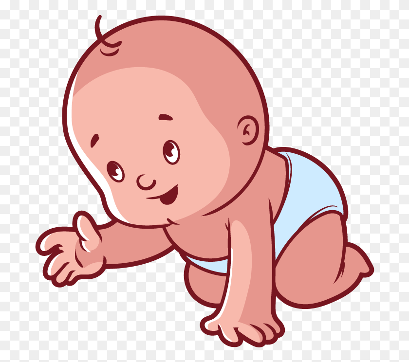 698x684 Svg Infant Cartoon Child Clip Art Cute Transprent Cute Baby Vector, Baby, Crawling HD PNG Download
