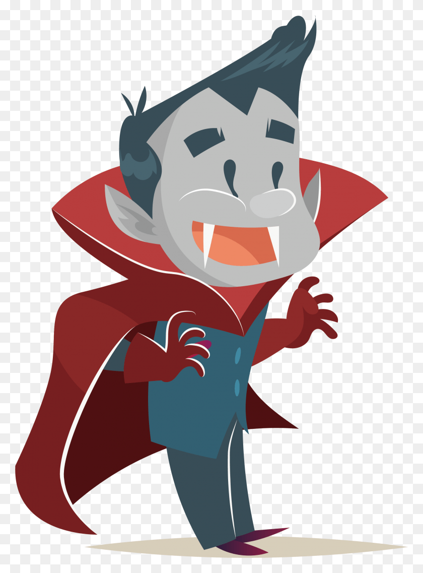 2082x2877 Svg Library Animation Illustration Happy Transprent Cartoon Vampire, Clothing, Apparel, Label HD PNG Download