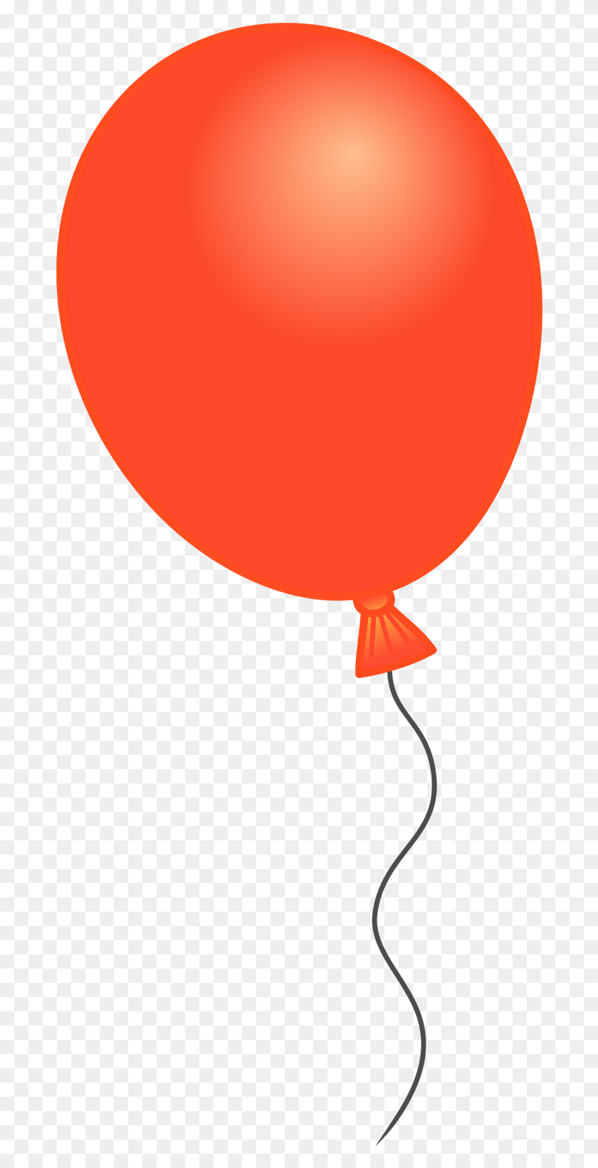 684x1580 Svg Library Orange Balloon Cliparts Clip Art Single Balloon Transparent, Ball, Lamp HD PNG Download