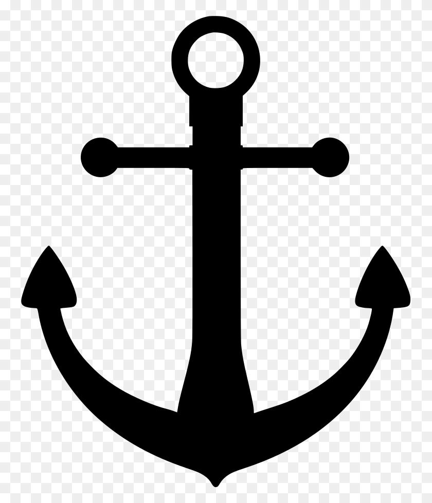 759x919 Svg Library Stock Navy Ocean Boat Logo Free Image Icon Boat Anchor Svg, Gray, World Of Warcraft HD PNG Download