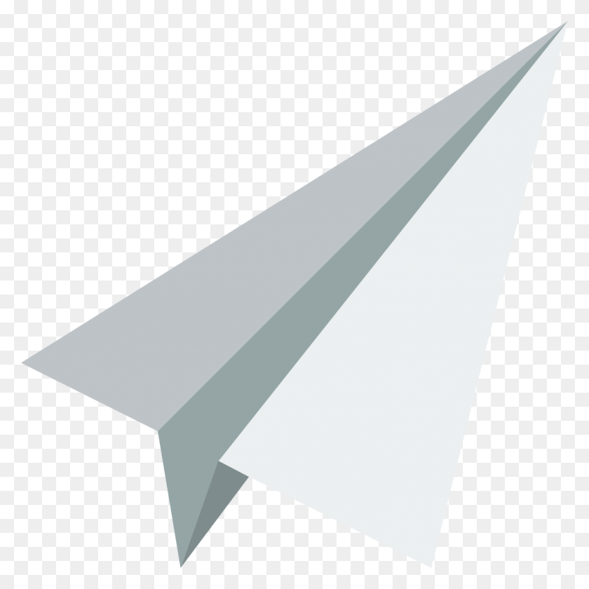 1024x1024 Svg Paper Plane Vector White, Triangle, Wedge HD PNG Download