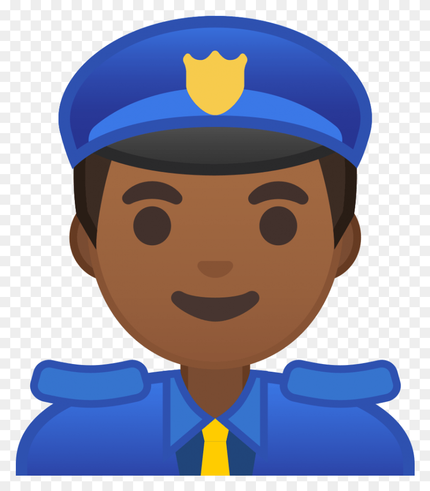 833x961 Svg Policia Emoji HD PNG Download