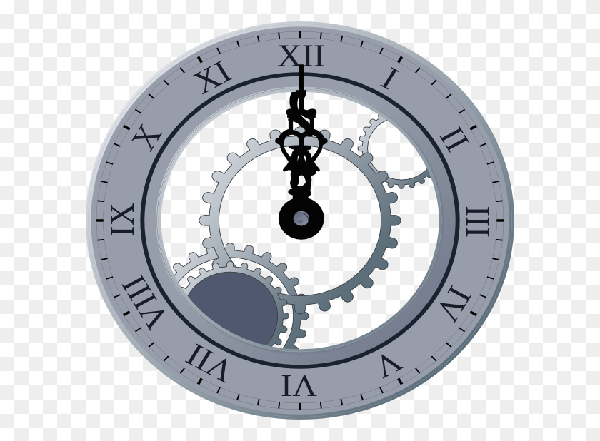 600x558 Svg Royalty Free Clip Art At Clker Com Vector Online Steampunk Clock Clipart, Clock Tower, Tower, Architecture HD PNG Download