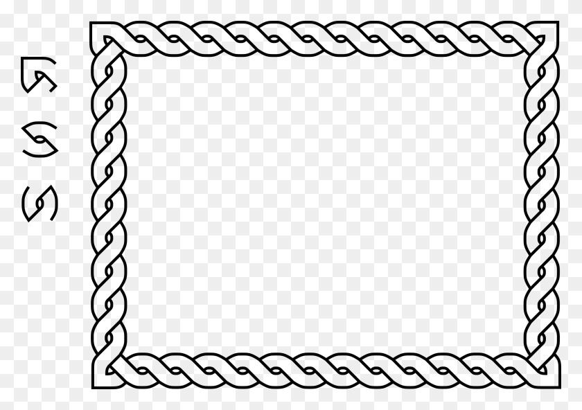 2400x1637 Svg Royalty Free Clipart Border Rectangle Celtic Knot Border, Gray, World Of Warcraft HD PNG Download
