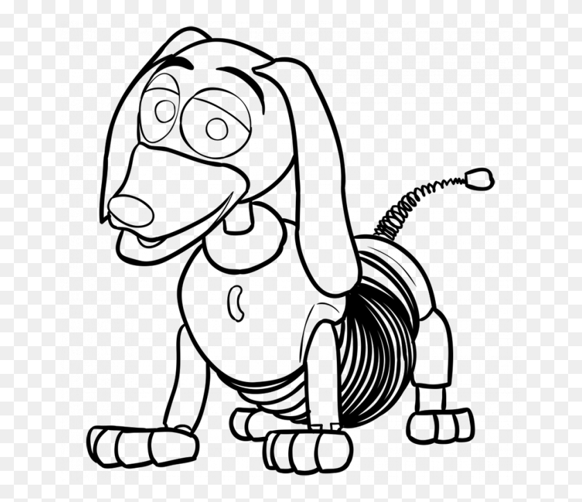665x665 Svg Royalty Free Drawing Toy Story Dachshund, Mammal, Animal, Stencil HD PNG Download