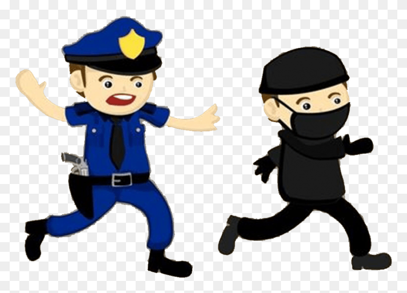 893x624 Svg Royalty Free Stock Police Officer Illustration Police And Thief, Ninja, Person, Human HD PNG Download