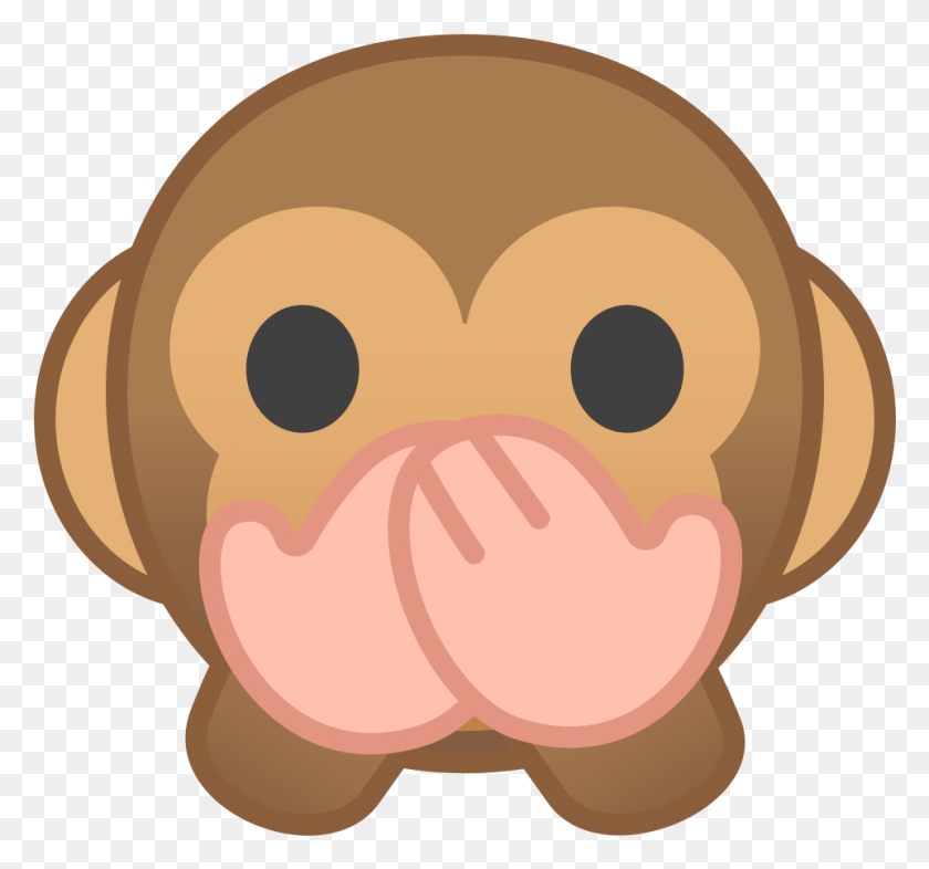 961x895 Descargar Png Svg No Hablar Evil Monkey Emoji, Hocico, Cabeza, Animal Hd Png