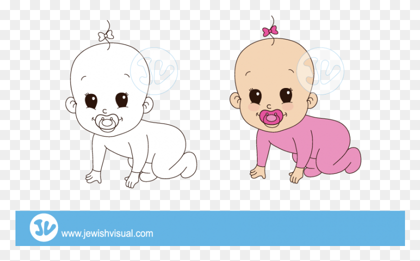 843x500 Svg Stock Baby Girl Clipart Images, Baby, Crawling HD PNG Download