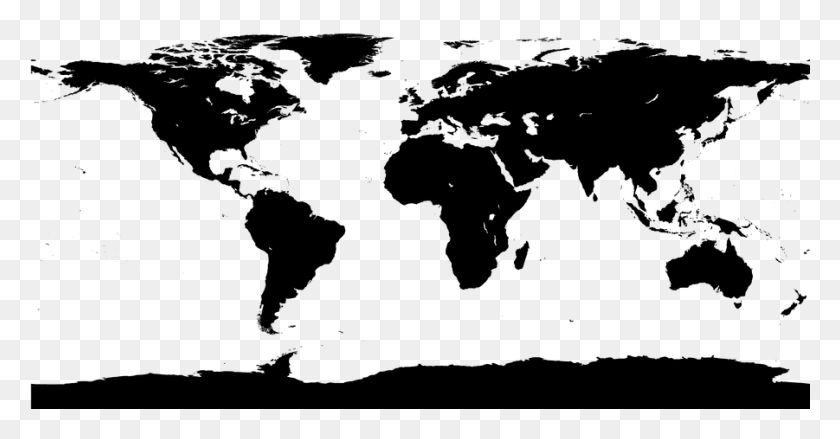 901x438 Svg Stock Map Globe Images Wallpaper Full Wallpapers World Map With Antarctica, Gray, World Of Warcraft HD PNG Download