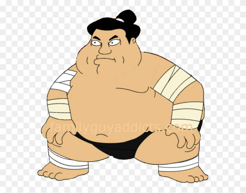 589x601 Svg Transparent Family Guy Addicts Sumowrestler Sumo Wrestler Гриффины, Животное, Млекопитающее, Дикая Природа Png Скачать