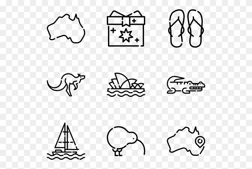 529x504 Svg Прозрачная Библиотека Значок Рисования Австралии Австралия Значки, Серый, Мир Варкрафта Png Скачать