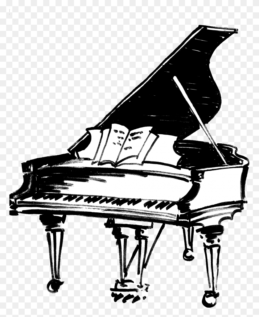 1889x2342 Svg Transparent Library Drawing At Getdrawings Com Fortepiano, Grand Piano, Piano, Leisure Activities HD PNG Download