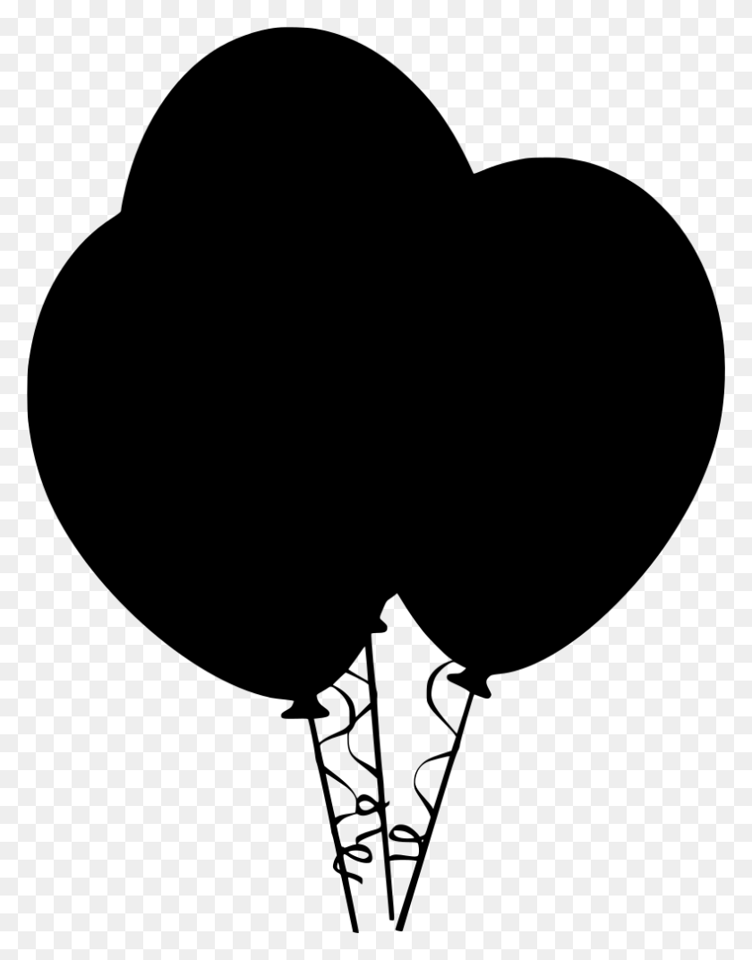 789x1024 Svg Transparent Stock Balloons Svg String Balloon Clip Art, Gray, World Of Warcraft HD PNG Download
