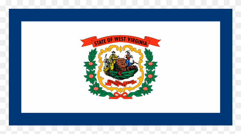 991x522 Svg Флаг Западной Вирджинии Маленький, Этикетка, Текст, Символ Hd Png Скачать